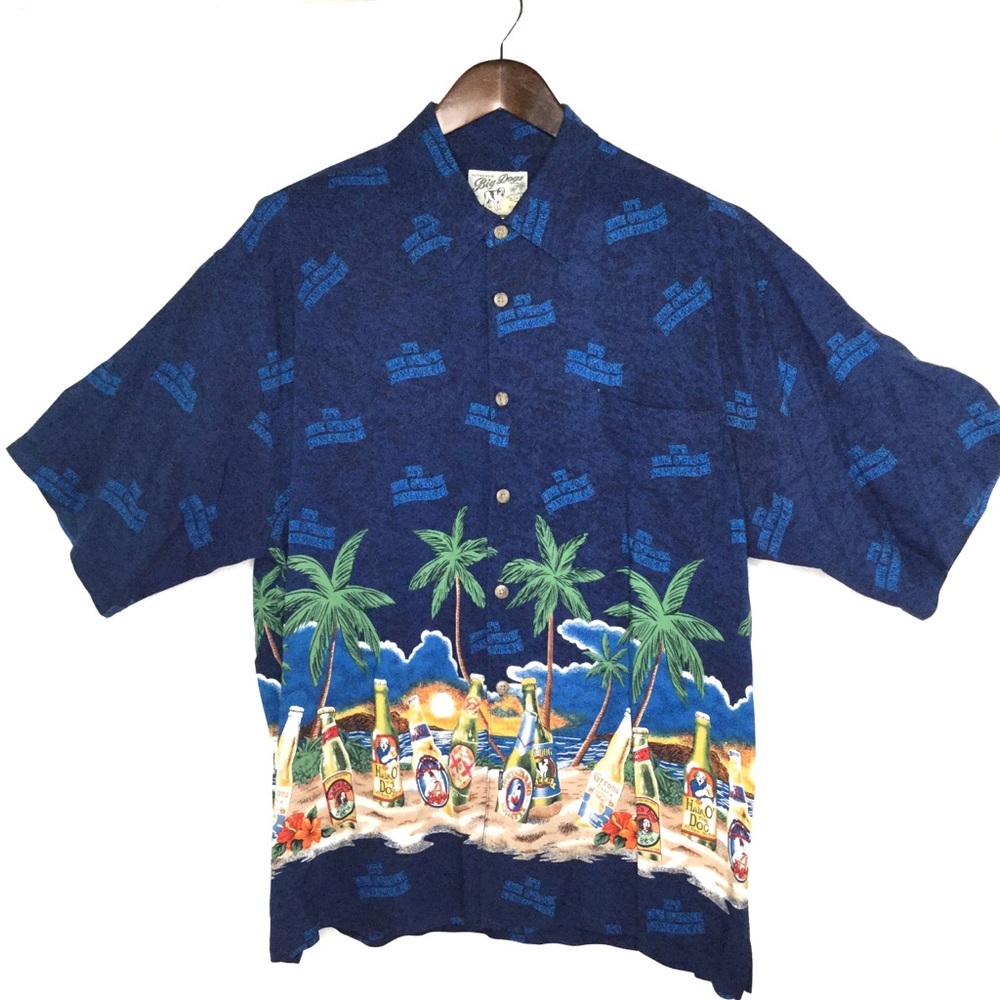 Big Dog Hawaiian Men’s Short Sleeve Shirt Large